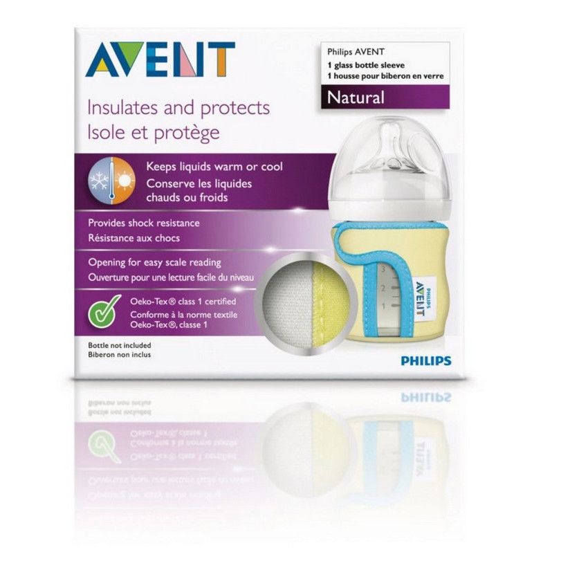 Housse de protection isotherme pour biberon 120 ml - Doré