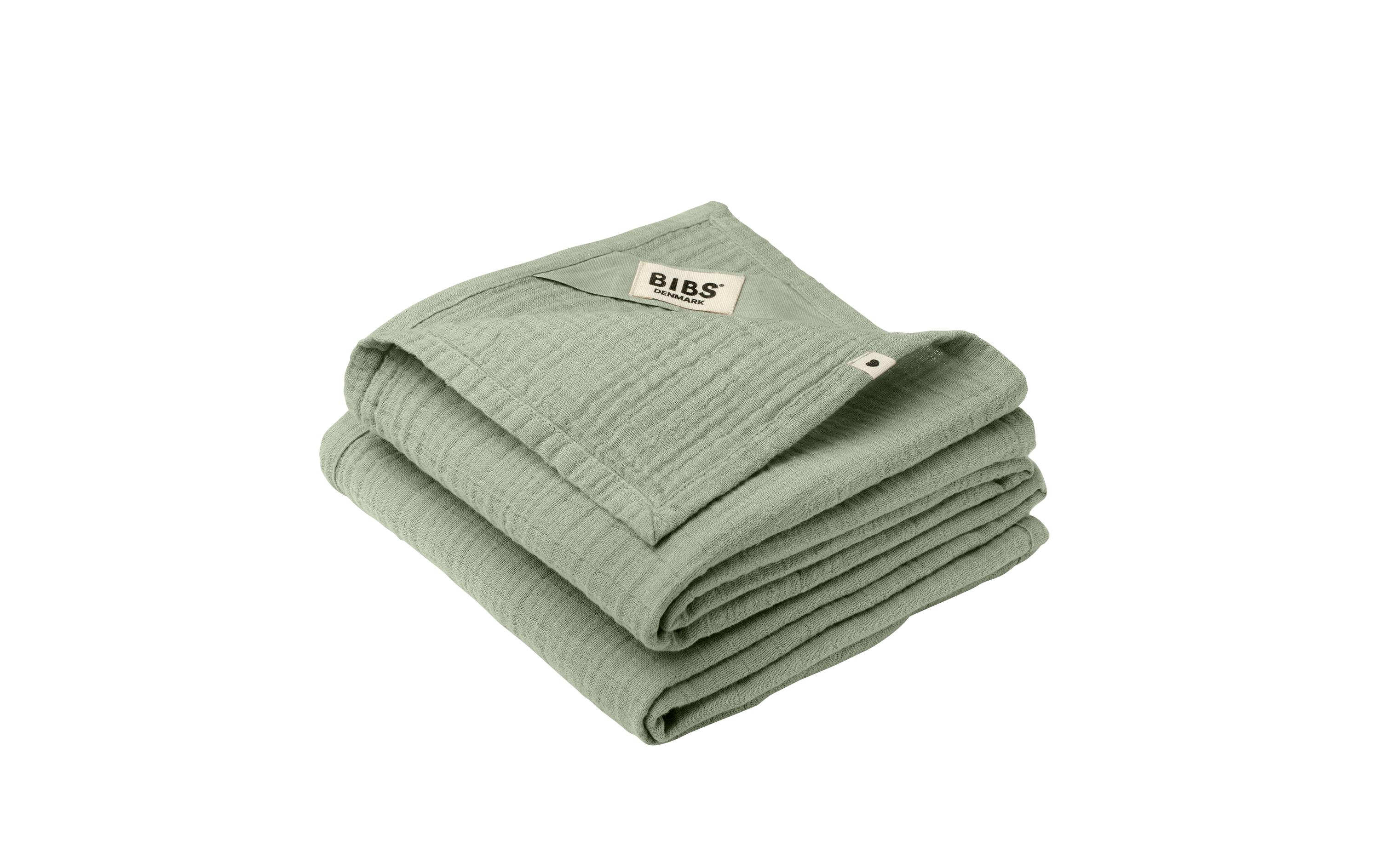 Mulltuch 2er Set Sage Green 70 x 70 cmVielseitige Musselintücher für den Alltag