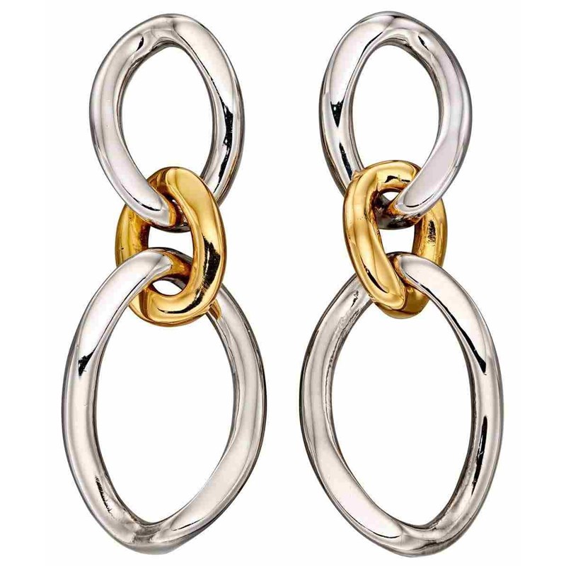 Boucle d'oreille plaqué or en argent 925/1000