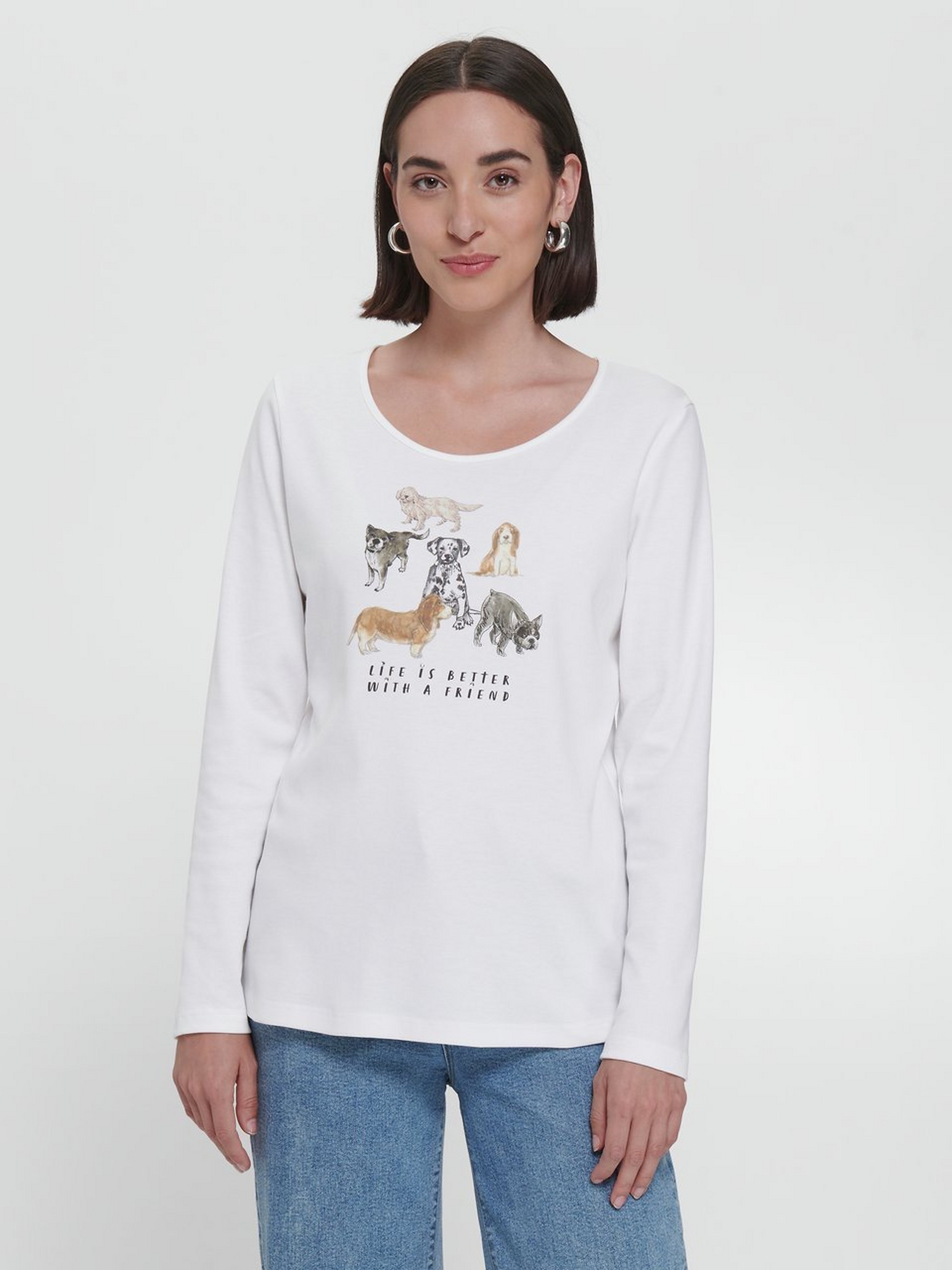 Rundhals-Shirt