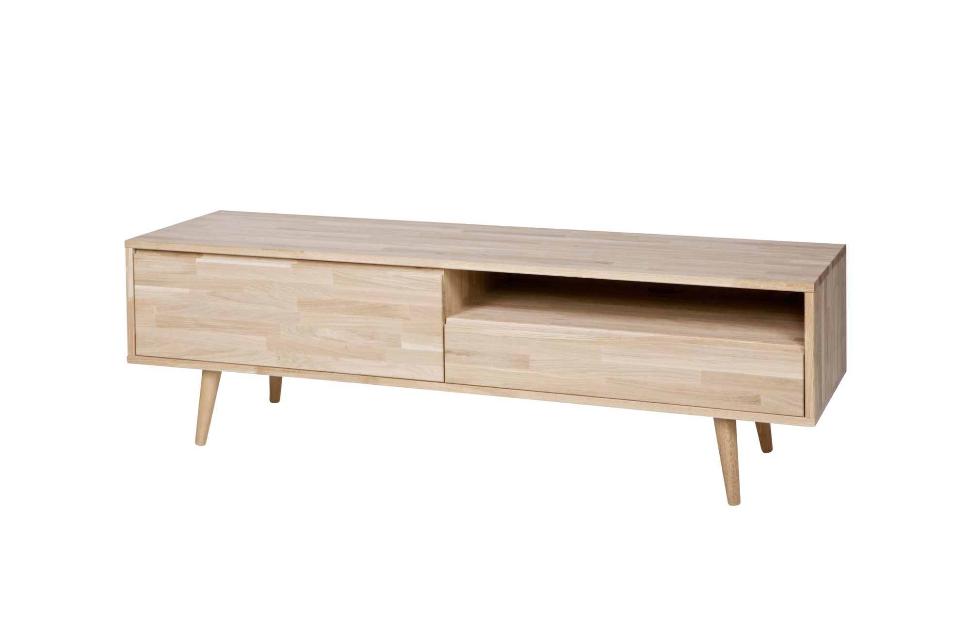 WOOOD TV meubel Tygo 150 cm Tygo Tv meubel - Eikenhout - Onbehandeld