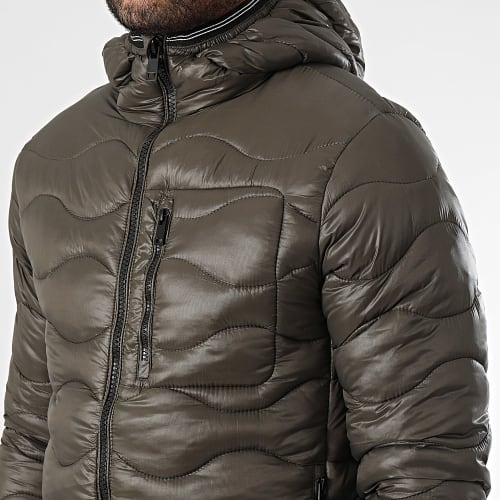 Doudoune Capuche Vert Kaki
