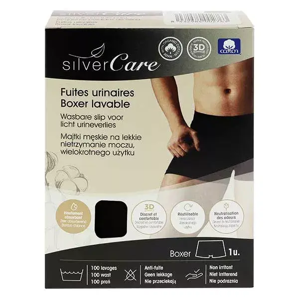 Cuecas Boxer Silvercare para Incontinência Masculina - Tamanho P (34/36)