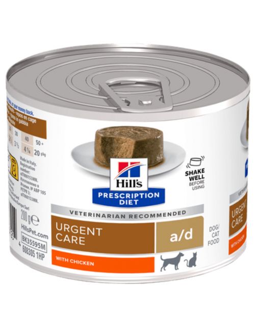 Hill's Prescription Diet A\/D Urgent Care - Honden- en kattenvoer - Kip 200 g