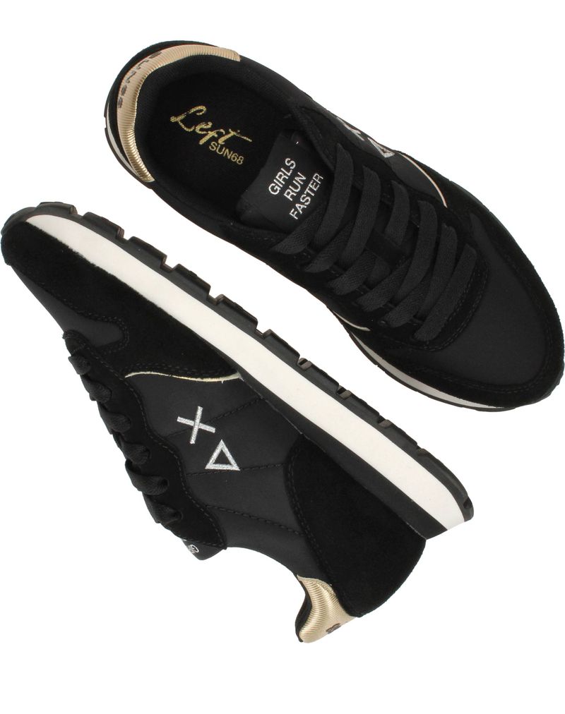 SUN68 Ally Silver Gold Sneakers Zwart Dames