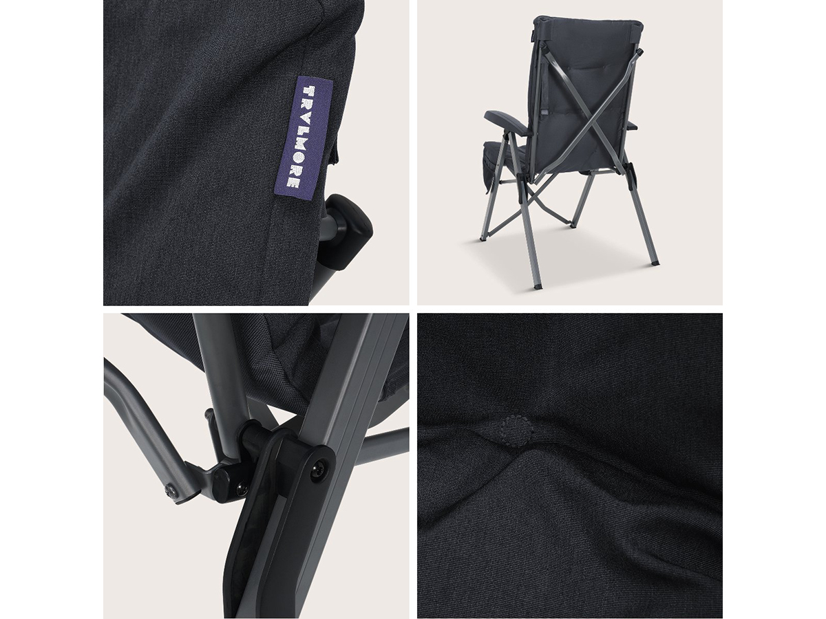 Trvlmore Luxe Plus Grey vouwstoel - Set van 2