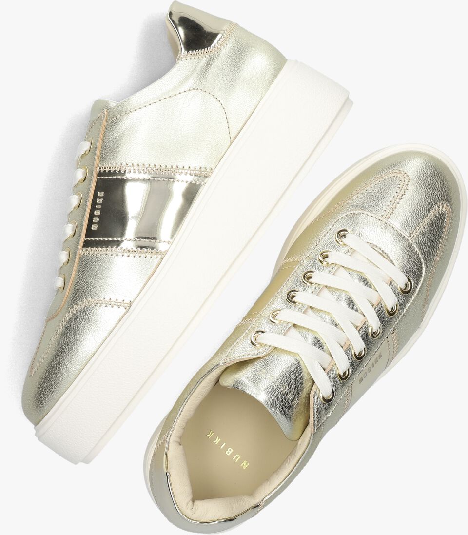 NUBIKK gouden nubikk lage sneakers elise wing