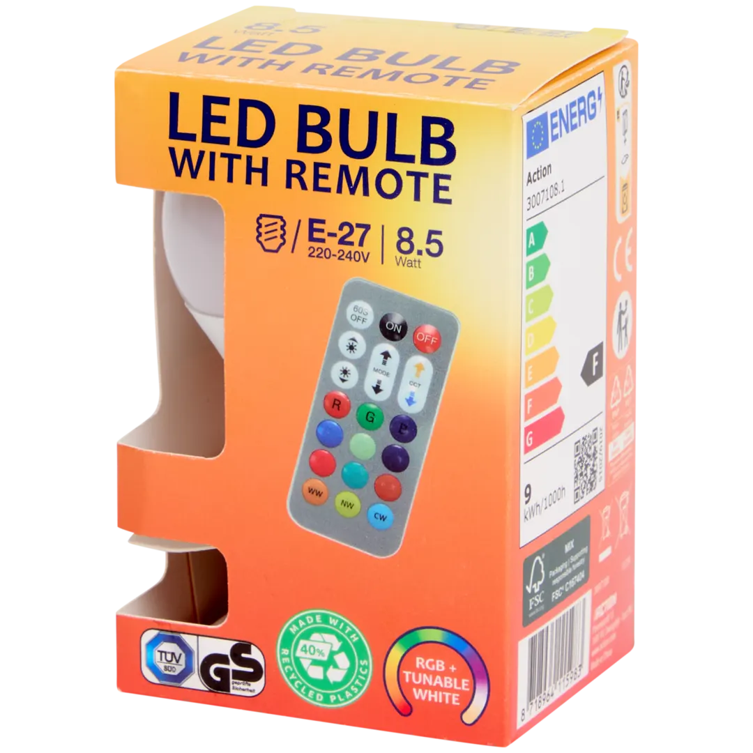 Multicolor ledlamp 8,5 watt | 806 lumen