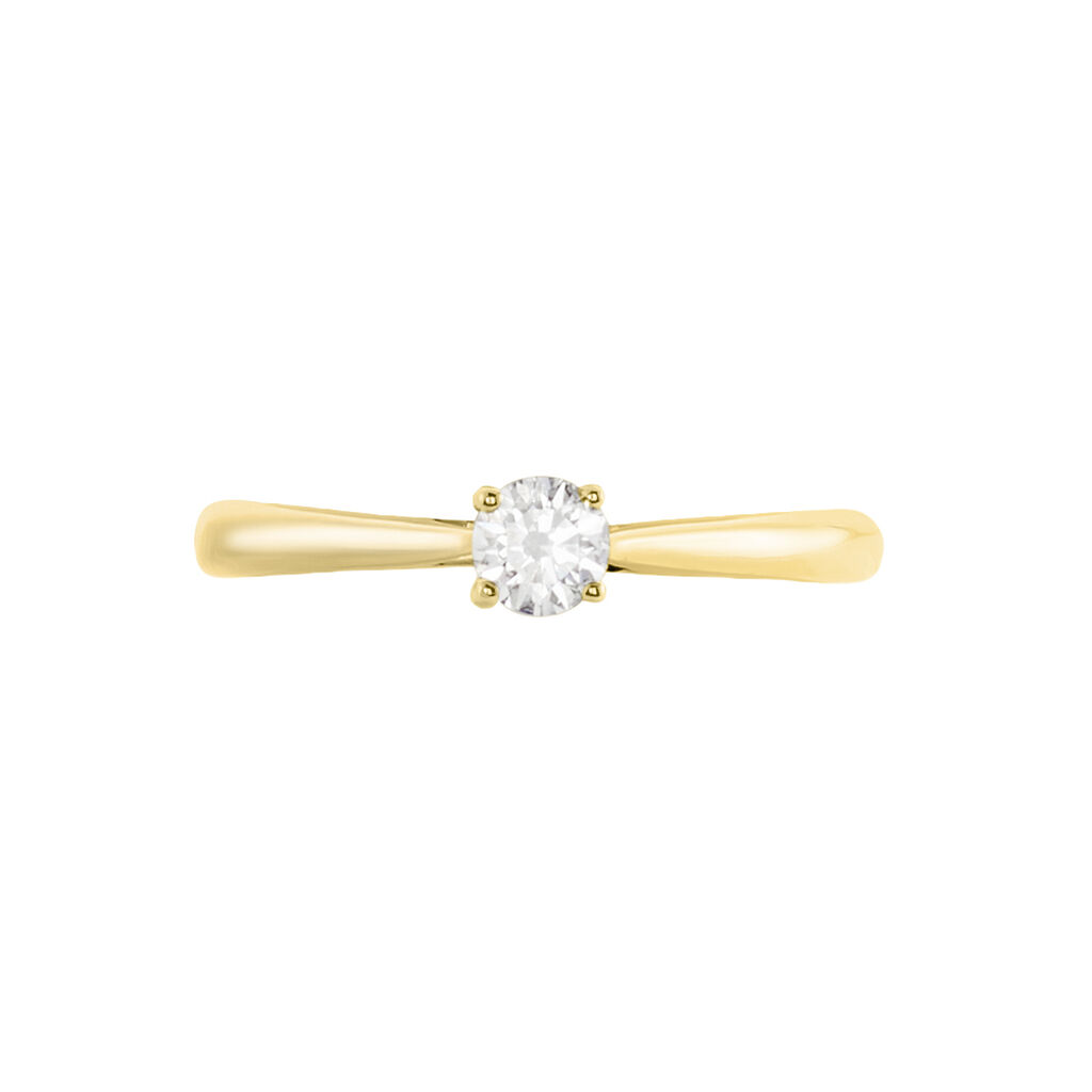 Bague Solitaire Aphrodite Or Jaune Diamant