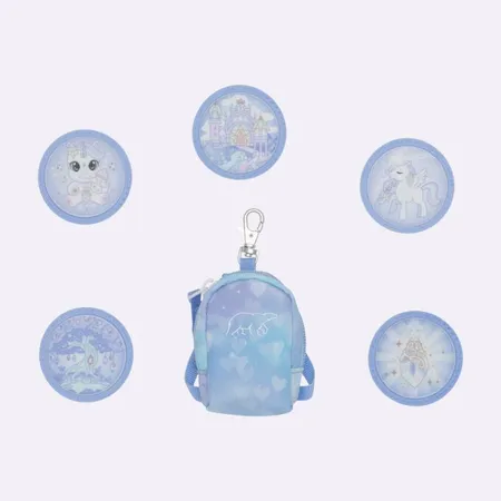 Beckmann Mini Rucksack mit Buttons, Unicorn Princess Ice Blue