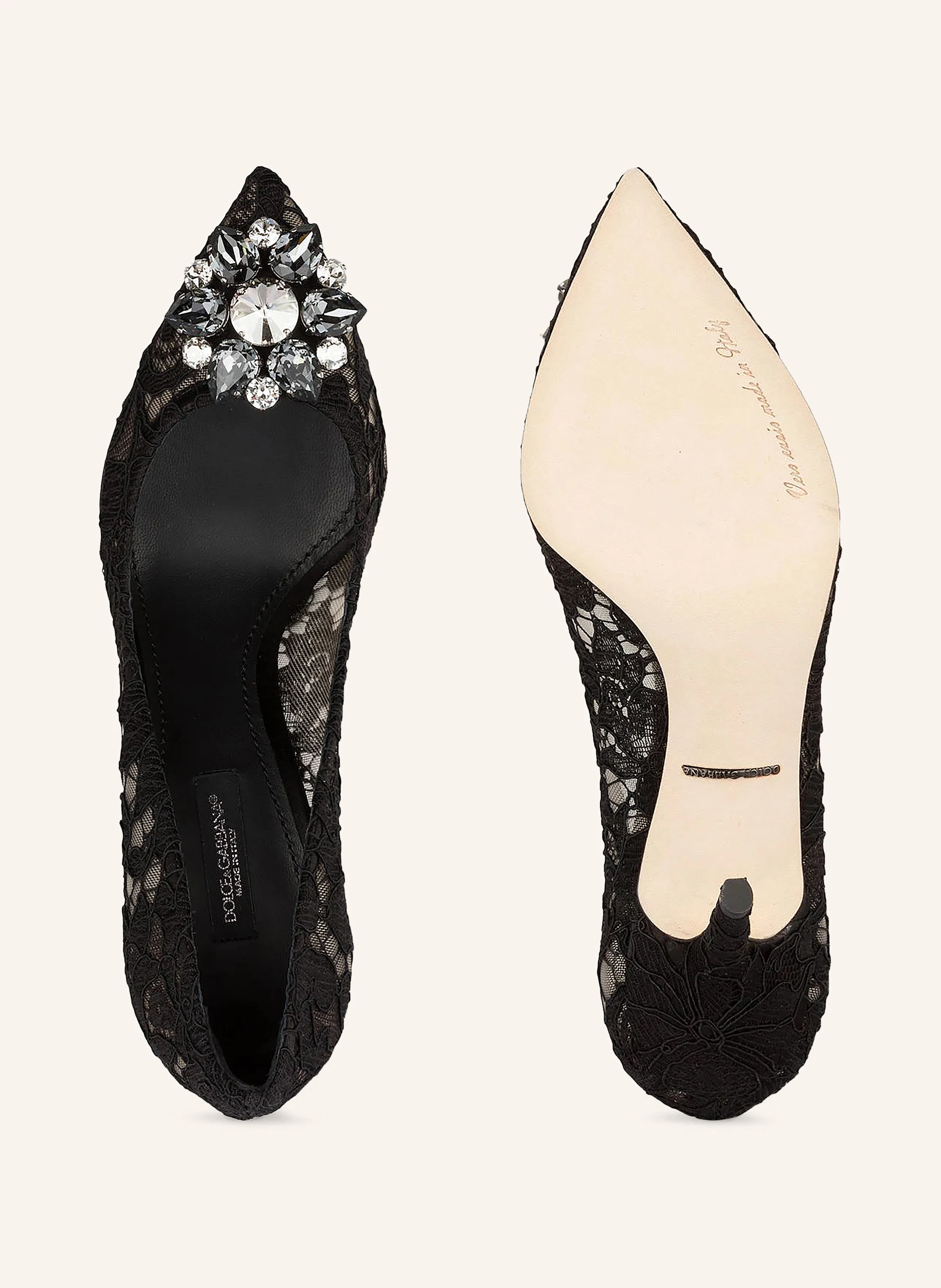 DOLCE & GABBANA Pumps RAINBOW mit Schmucksteinen