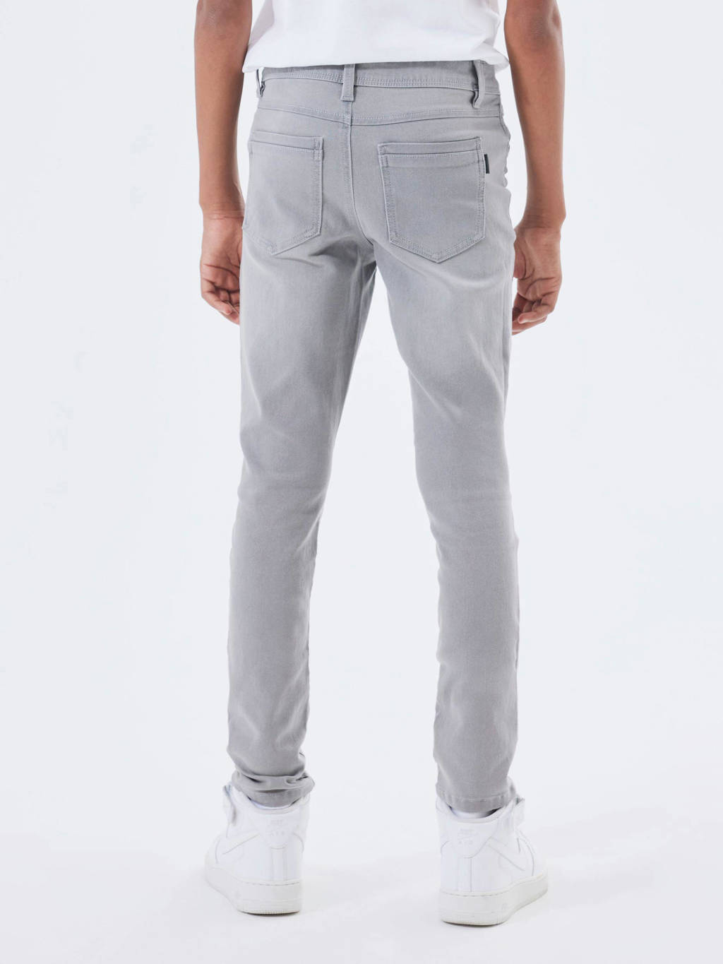 NAME IT slim fit jeans NKMSILAS grijs