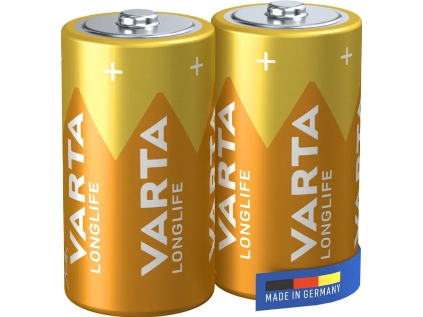 Varta LONGLIFE C Bli 2 C-batteri R14 alkalisk-mangan 7600 mAh 1,5 V 2 stk