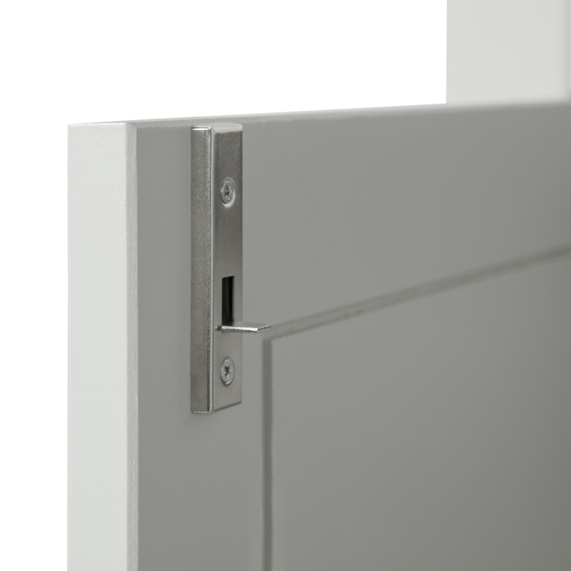 Highboard EVA 93 x 150 cm Kiefer teilmassiv nebelweißes Finish