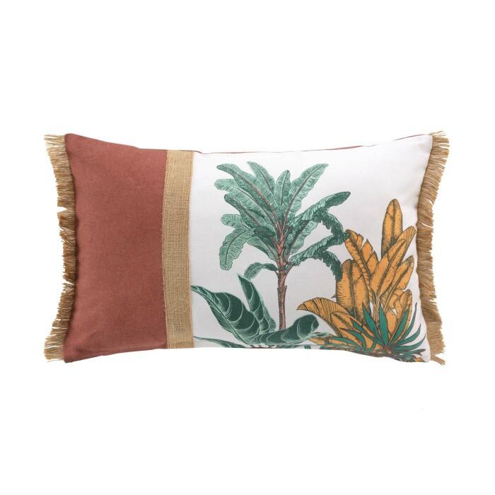 COUSSIN DEHOUSSABLE FRANGES 30X50CM COTON ET JUTE PALMANOVA