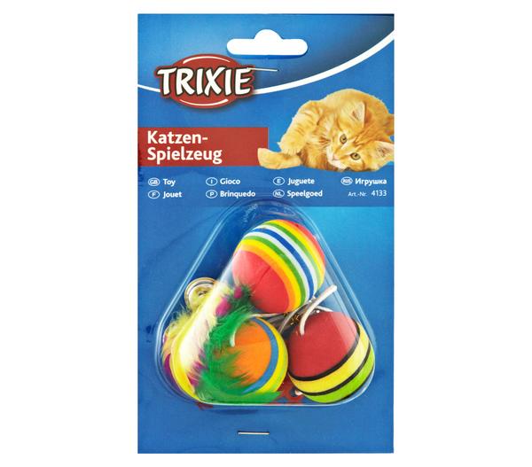Trixie Katzenspielzeug Rainbowbälle am Band