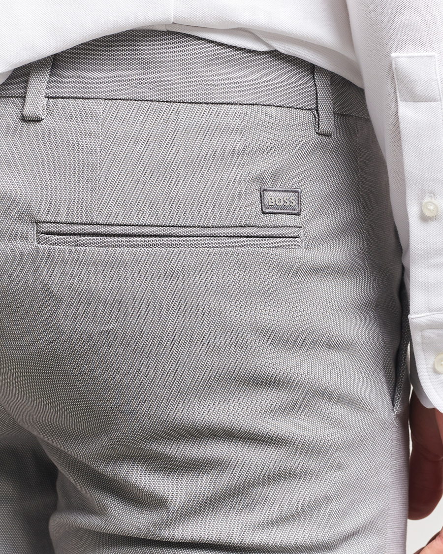 BOSS BLACK Kaito Structured Cotton Pants Dark Grey