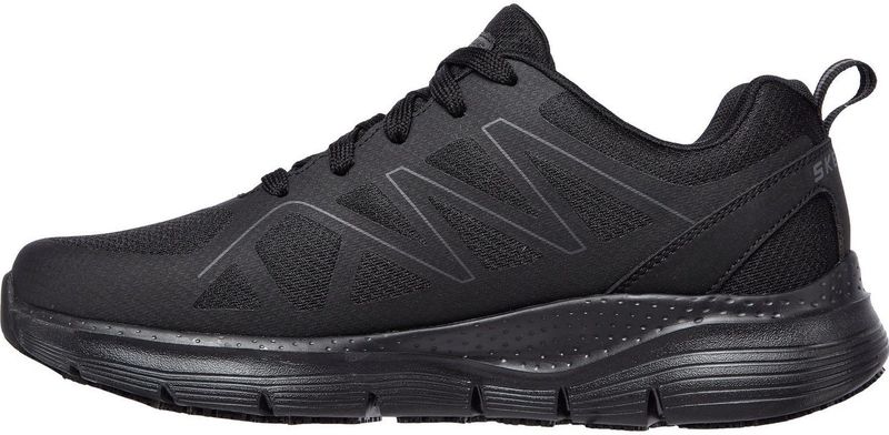 Skechers - Arch Fit - Work Schoenen - Zwart - Geweven Mesh en Synthetisch Materiaal