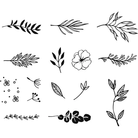 Heyda 204888675 Stempel-Set „Blätter“