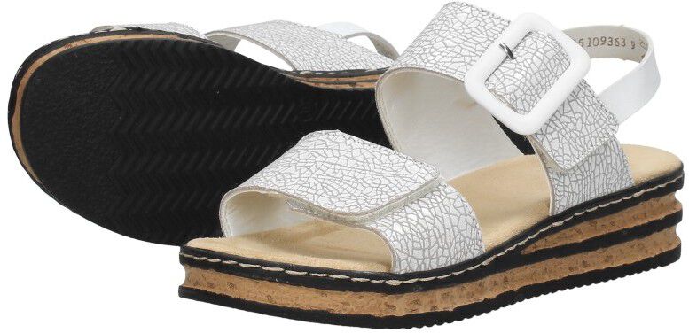 Rieker Sandalen Plat wit