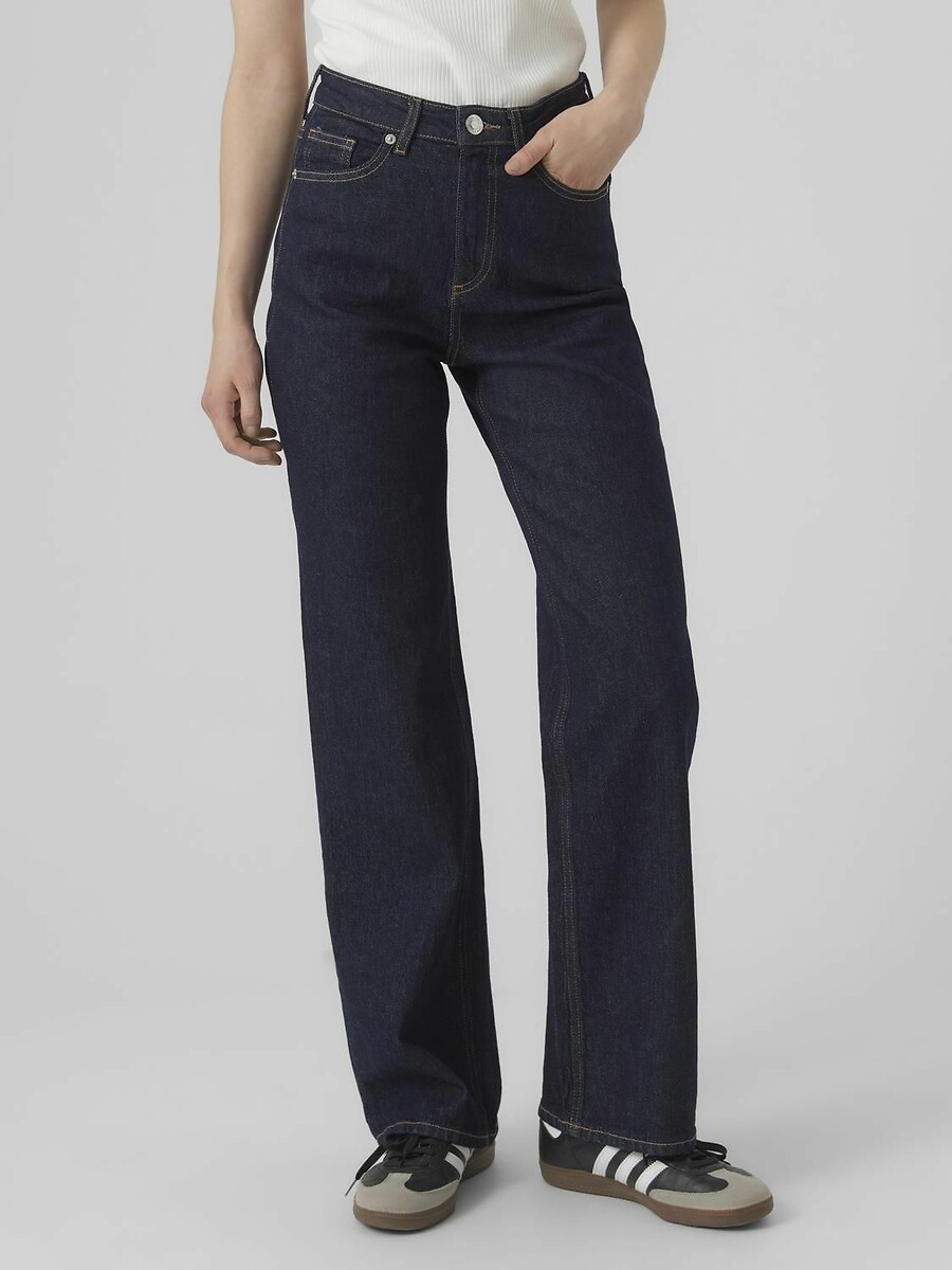 VERO MODA<br>Calças jeans largas e de cintura alta