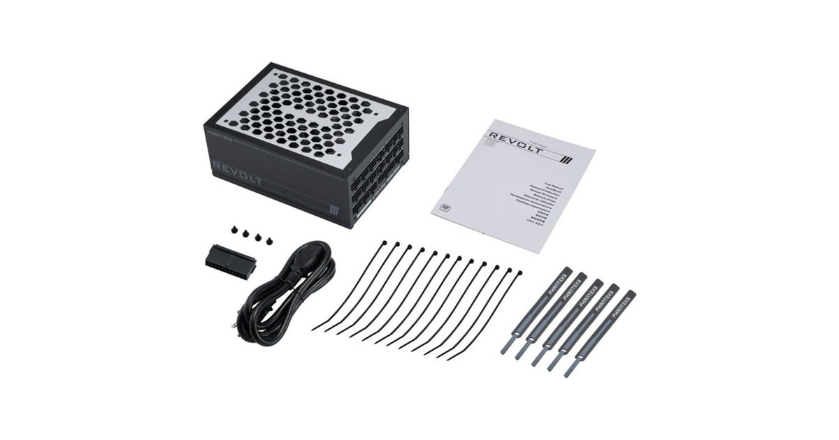 PhanteksRevolt modulaire 1600 watt voeding   (Zwart)