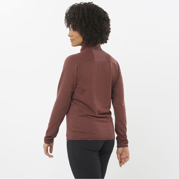 Veste polaire SALOMON ESSENTIAL LIGHTWARM FZ W RUM RAISIN