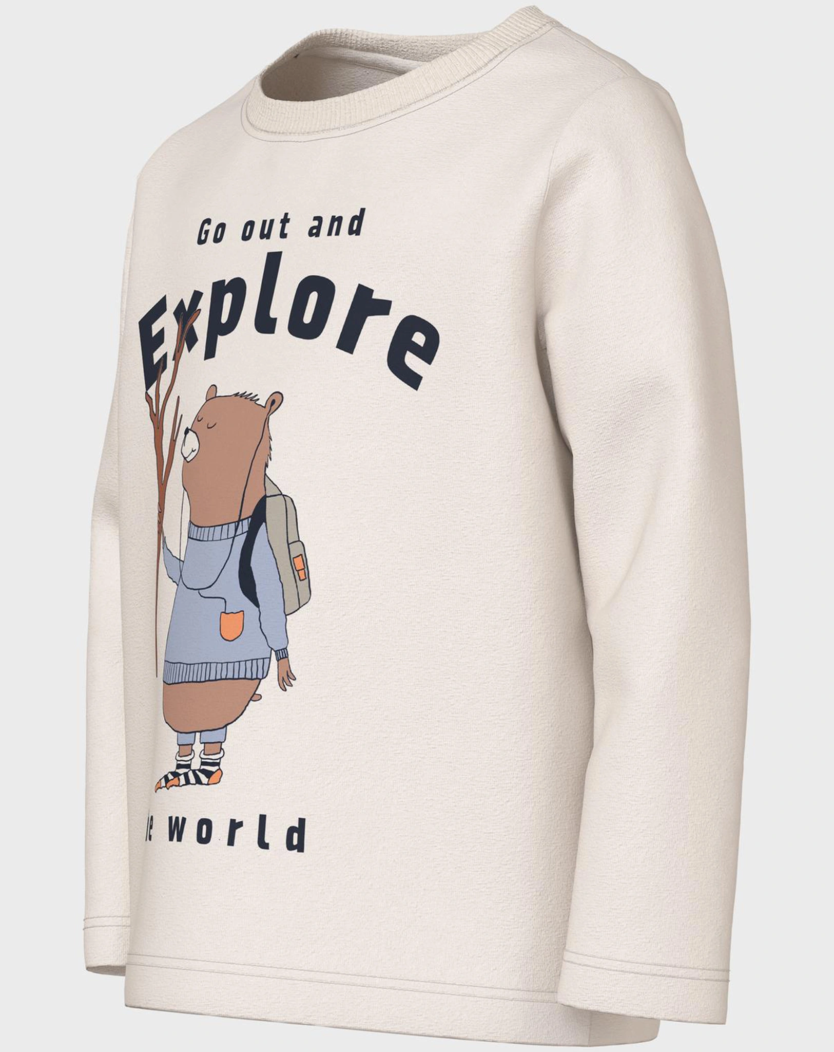 Langarmshirt NMMVICTOR EXPLORE THE WORLD in jet stream