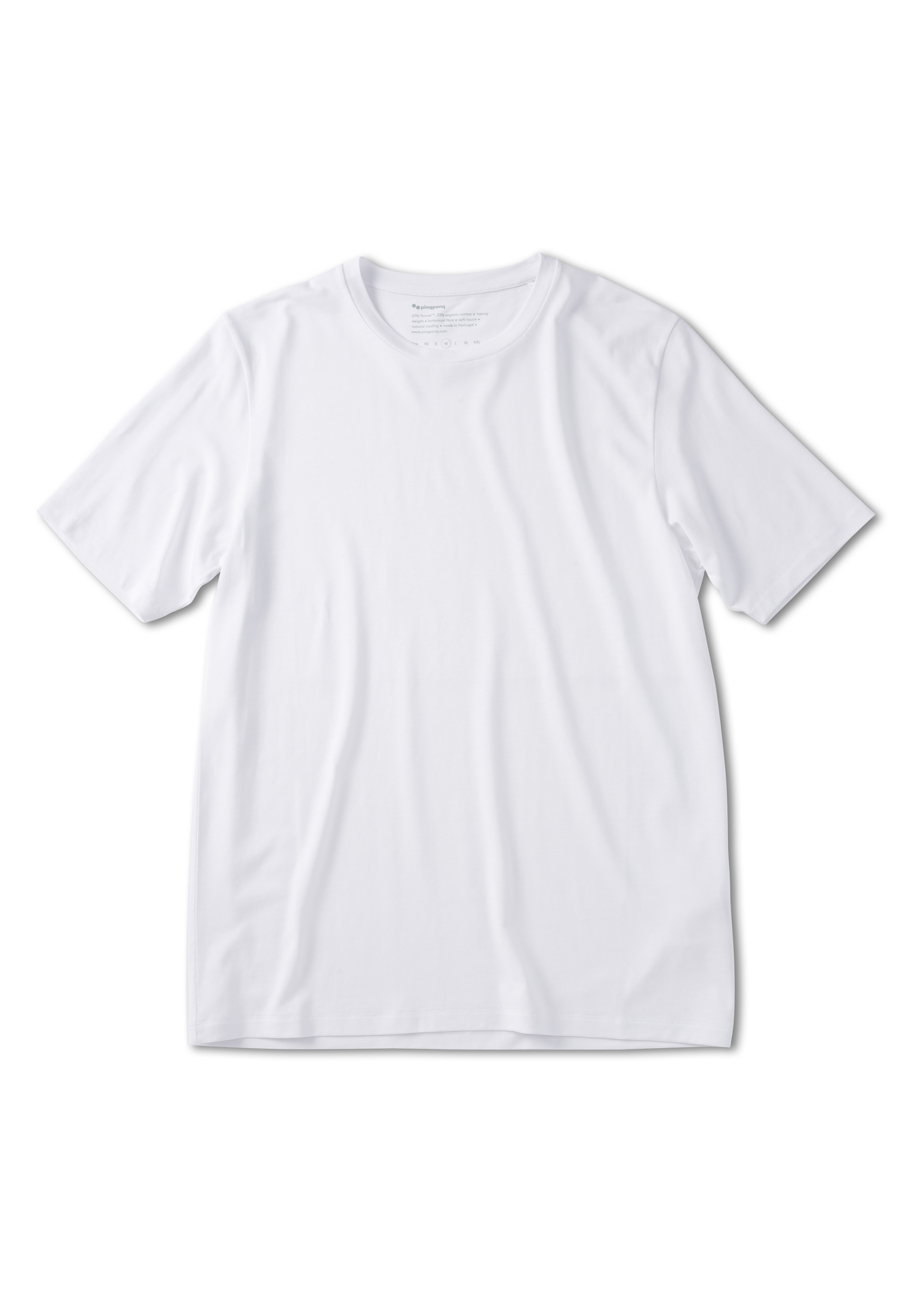 Pinqponq T-Shirt Tencel™ Iconic Wooden White