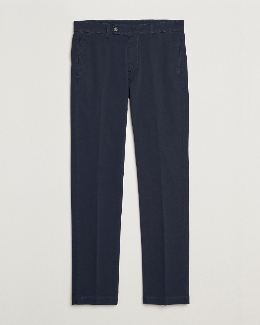 Massimo Alba Winch Cotton Trousers Navy