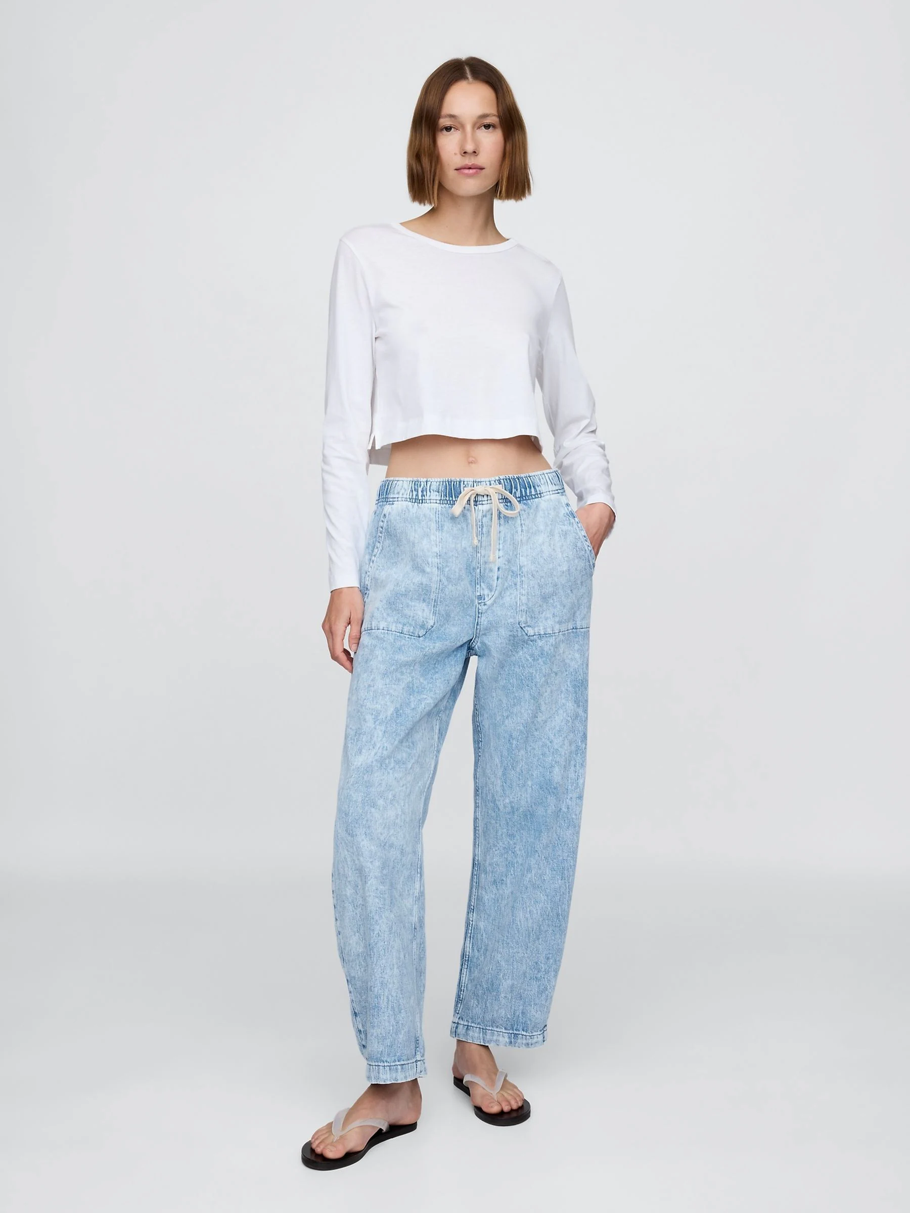 Gap High Waisted Easy Barrel Jeans