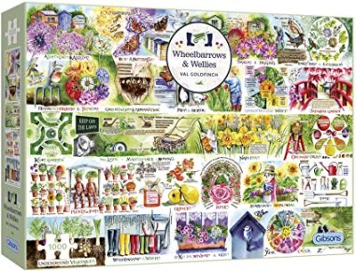 Wellies and Wheelbarrows 1000 piece jigsaw puzzle (Jigsaw)