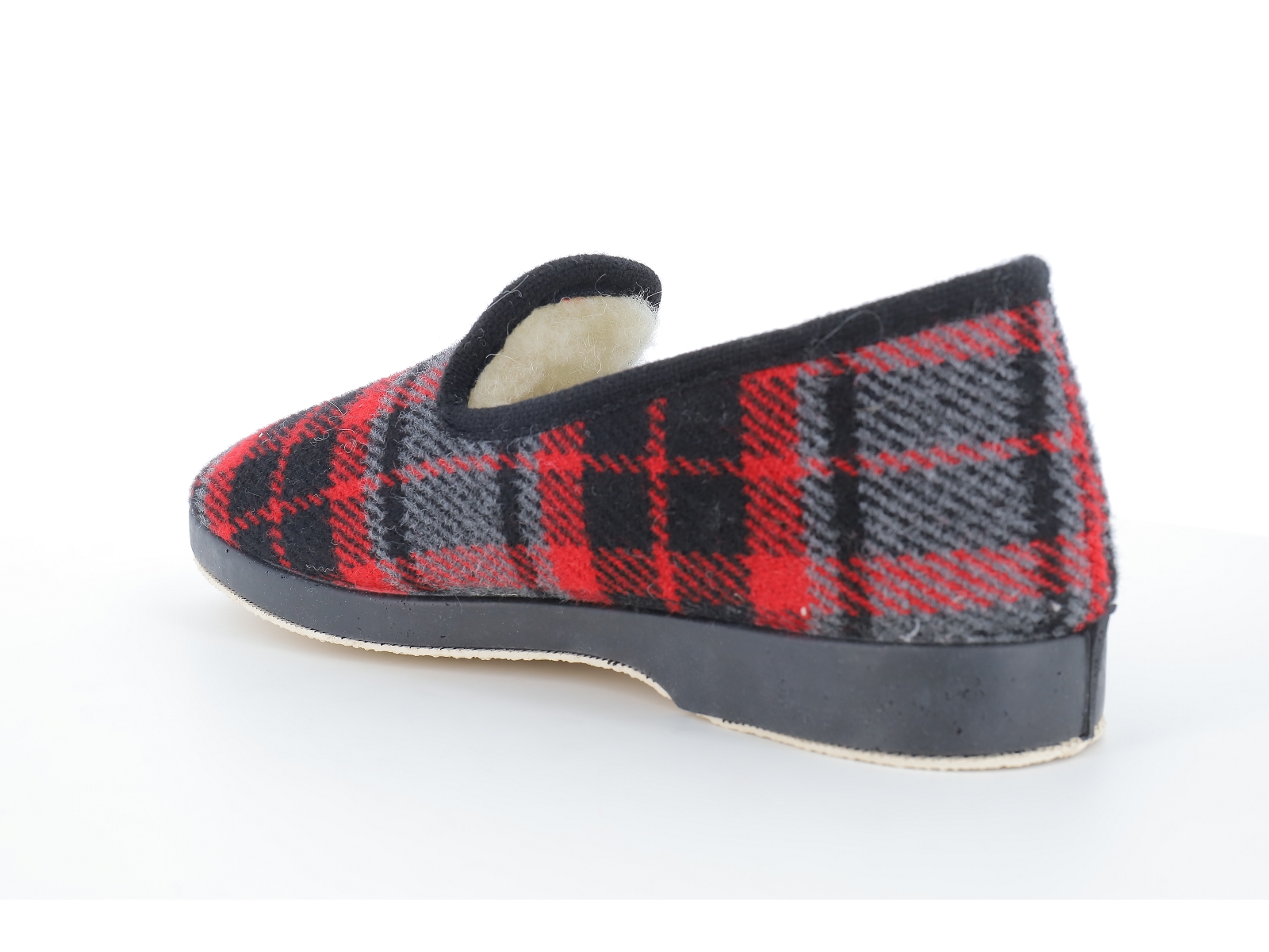 Calzacomodo-590 PANO LANA Textile Noir Rouge
