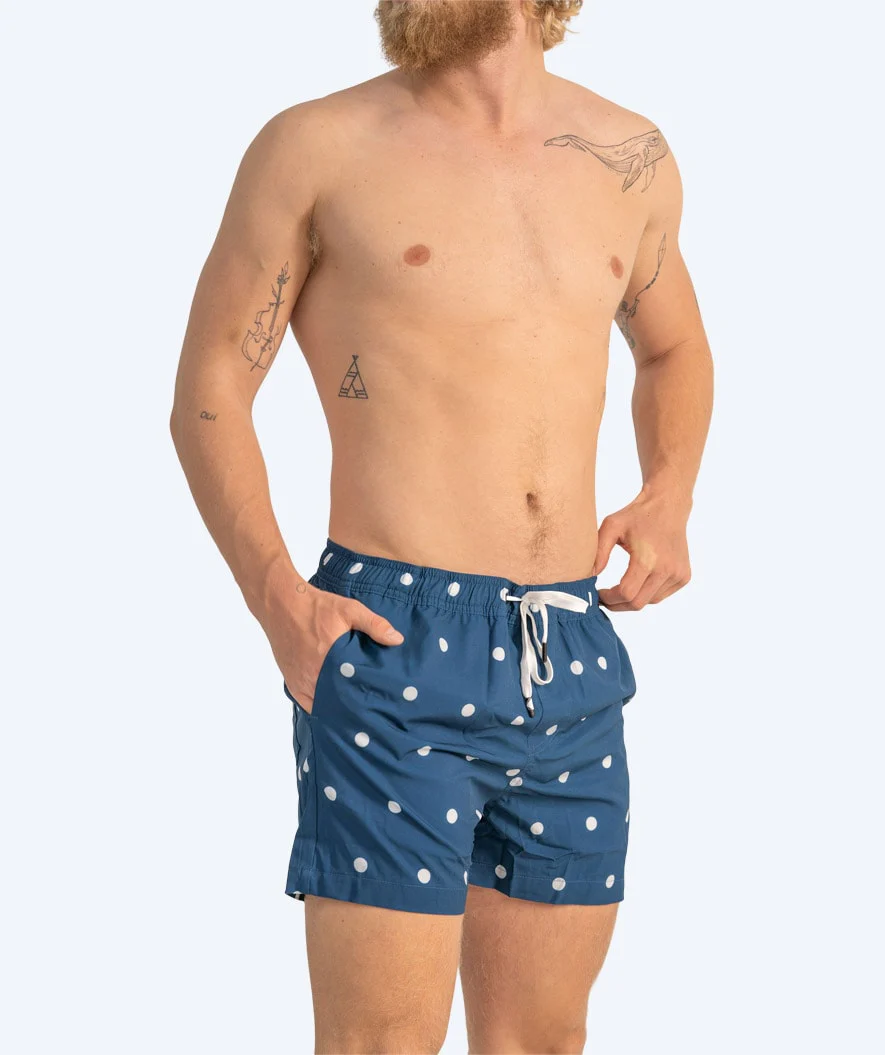 Watery badeshorts til mænd - Clifford Eco - Mørkeblå/hvid