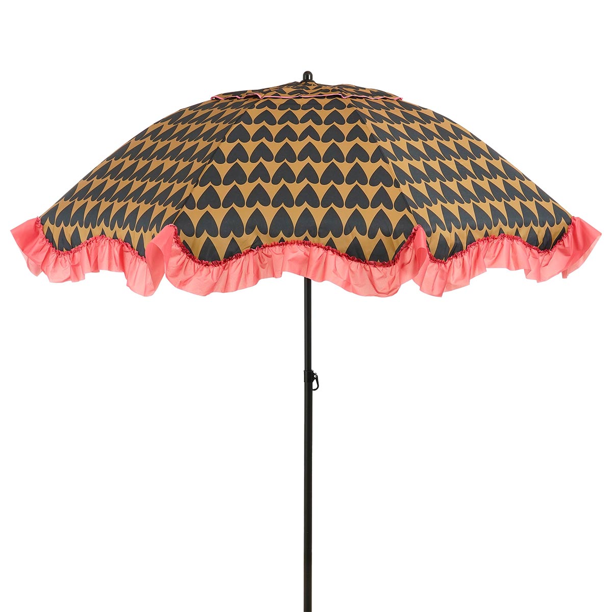 Edelman Mitchell parasol hart zwart - Ã220 x 238 cm