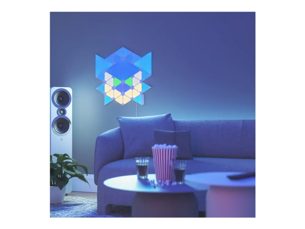 Nanoleaf Shapes Starter Kit (Sonic Limited Edition) - Trådløst belysningssæt - LED x 32 - klasse G - RGBW-lys - 1200-6500 K - triangel