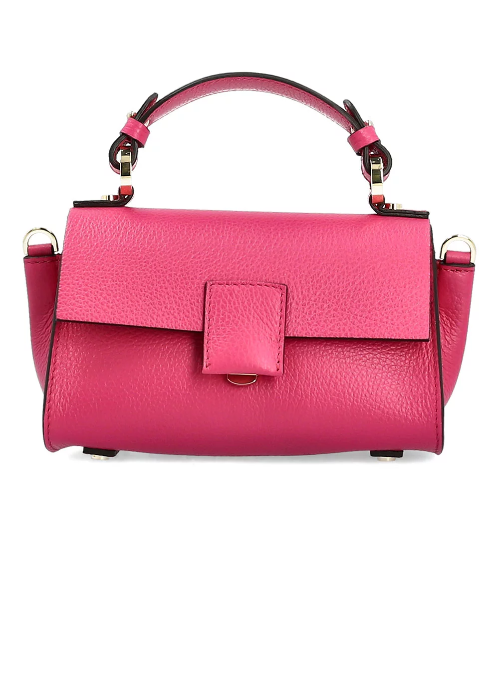 MINI SAC CLEMENTINE CUIR FUSHIA