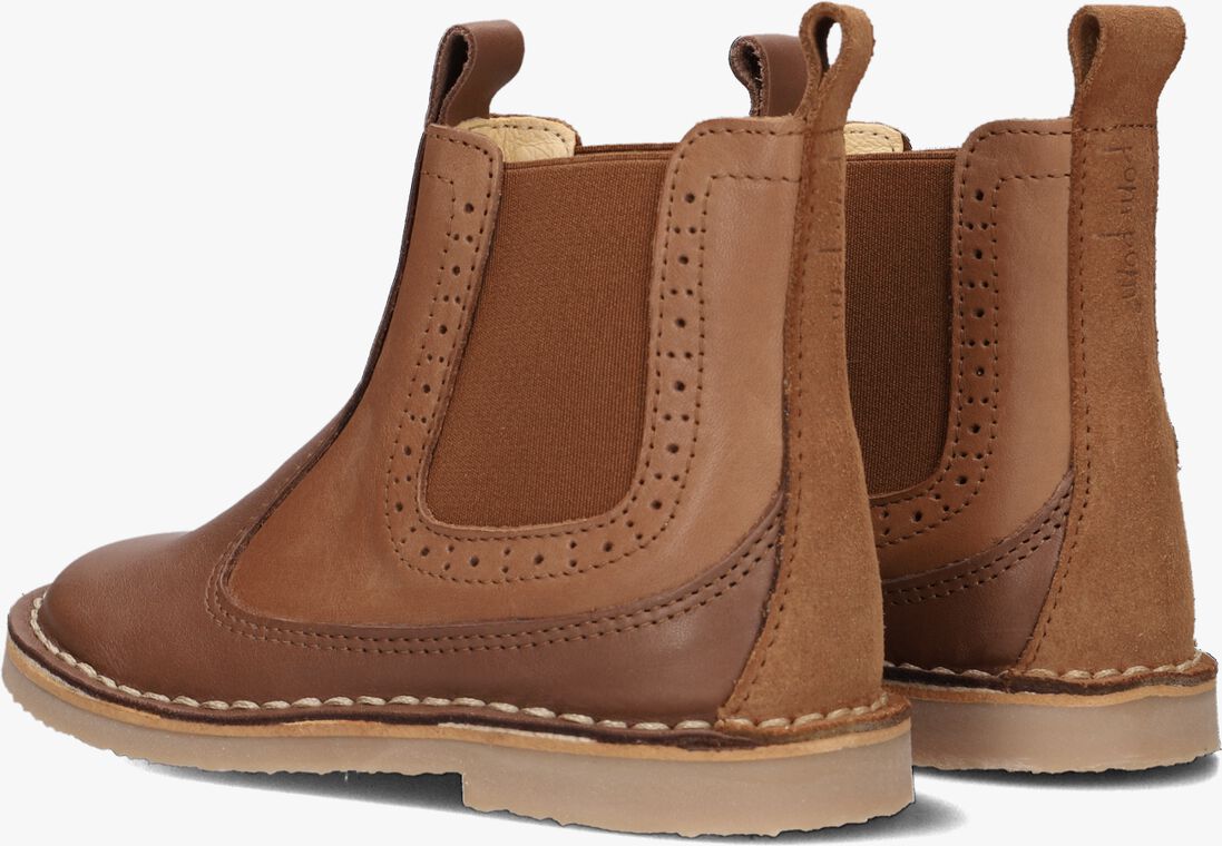 POM POM cognac pom pom chelsea boots 60249