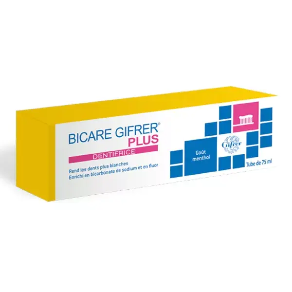 Pasta de dentes Gifrer Bicare Plus com sabor de mentol, 75ml