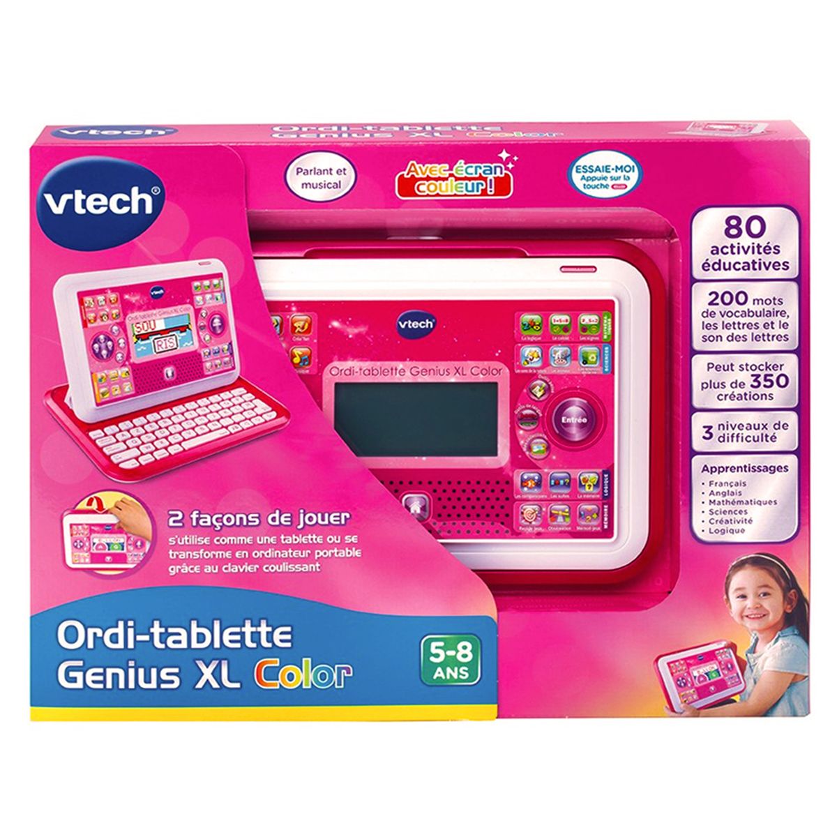 Ordinateur tablette XL rose