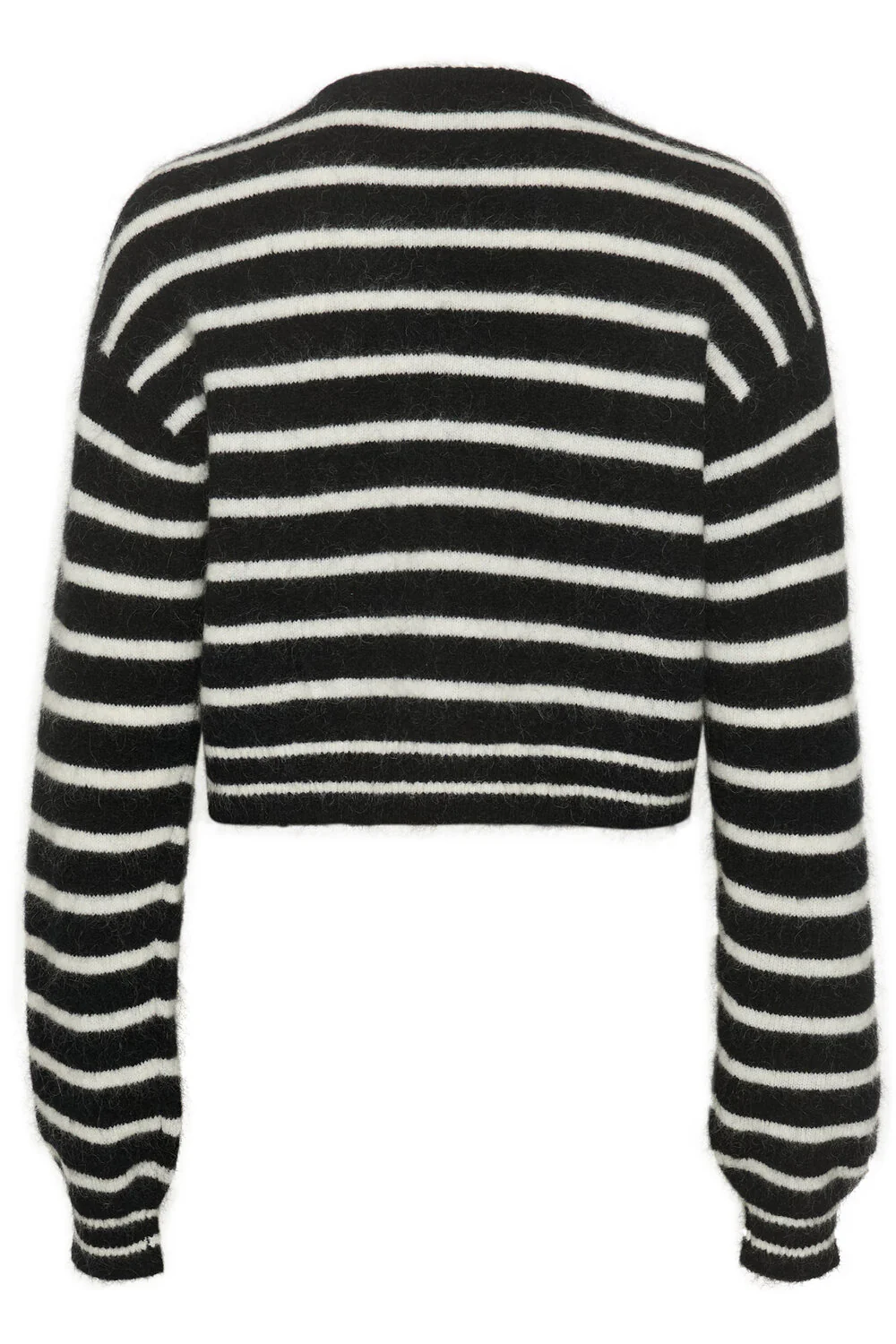 GESTUZ  Debbie kort cardigan - Black/White striped