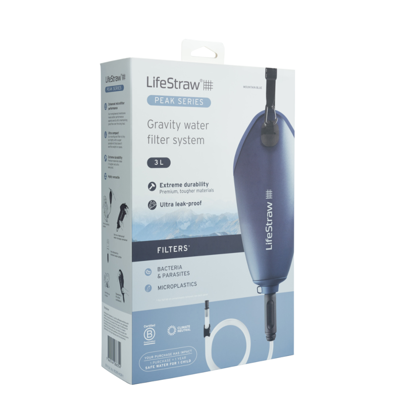 Lifestraw 3 LPeak Gravity Filter - Blauw