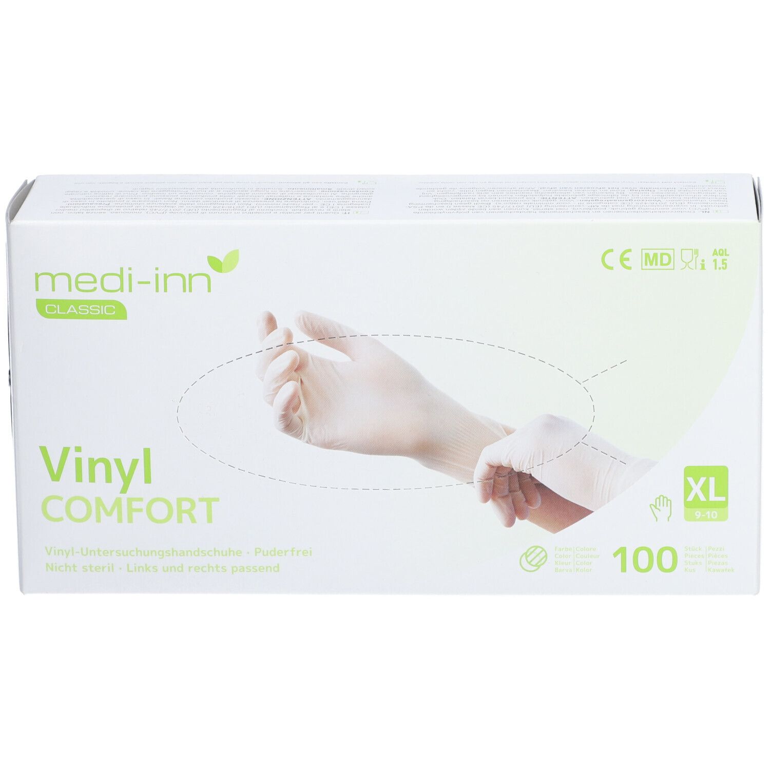 HANDSCHUHE Einmal Vinyl puderfrei XL