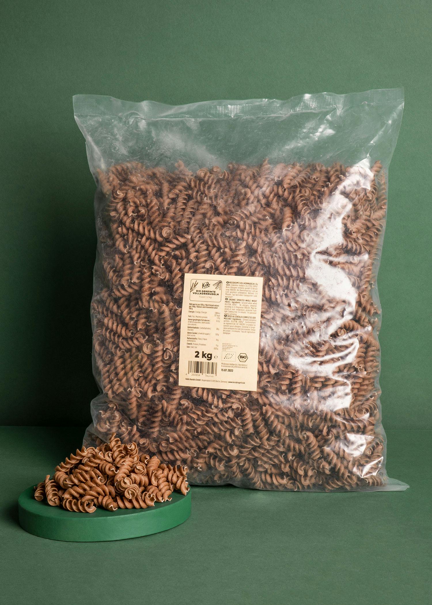 Gekeimte Bio Vollkornnudeln 2 kg