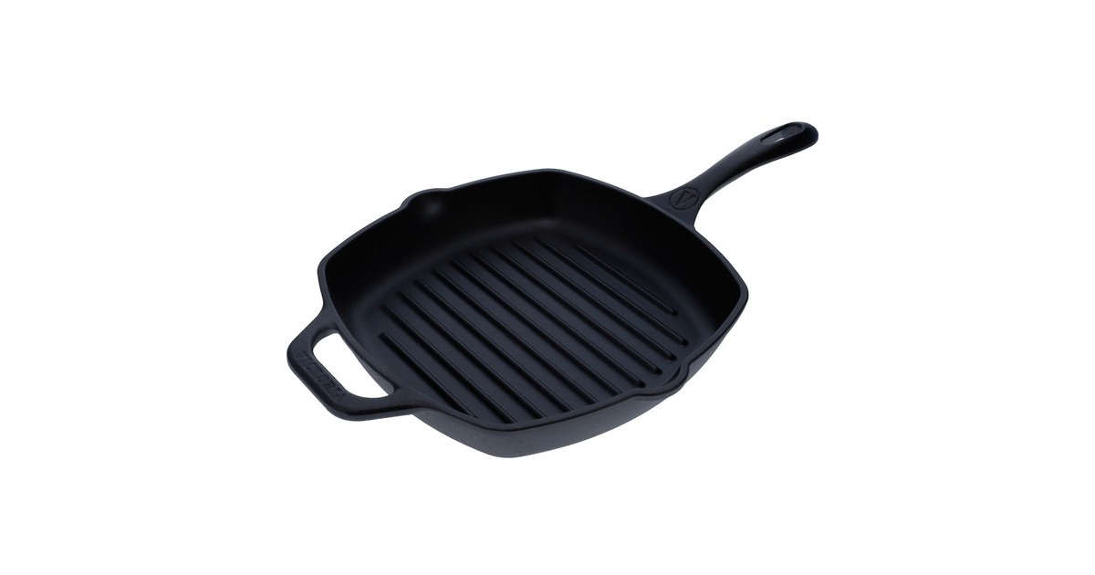 VictoriaSquare Grillpan 25 cm, Seasoned bak-/braadpan  (Zwart, Color packaging)