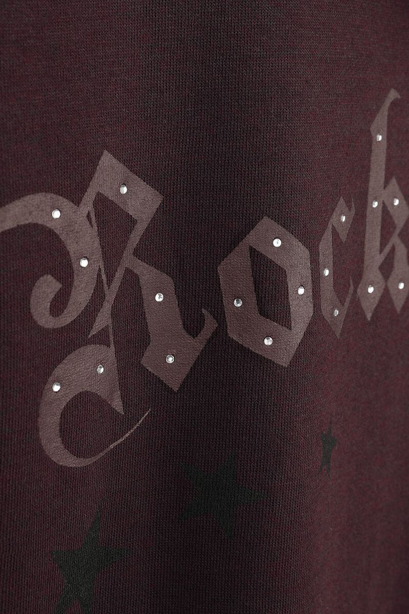 Sweat À Capuche Avec Étoiles | Rock Rebel by EMP Sweat-shirt zippé à capuche