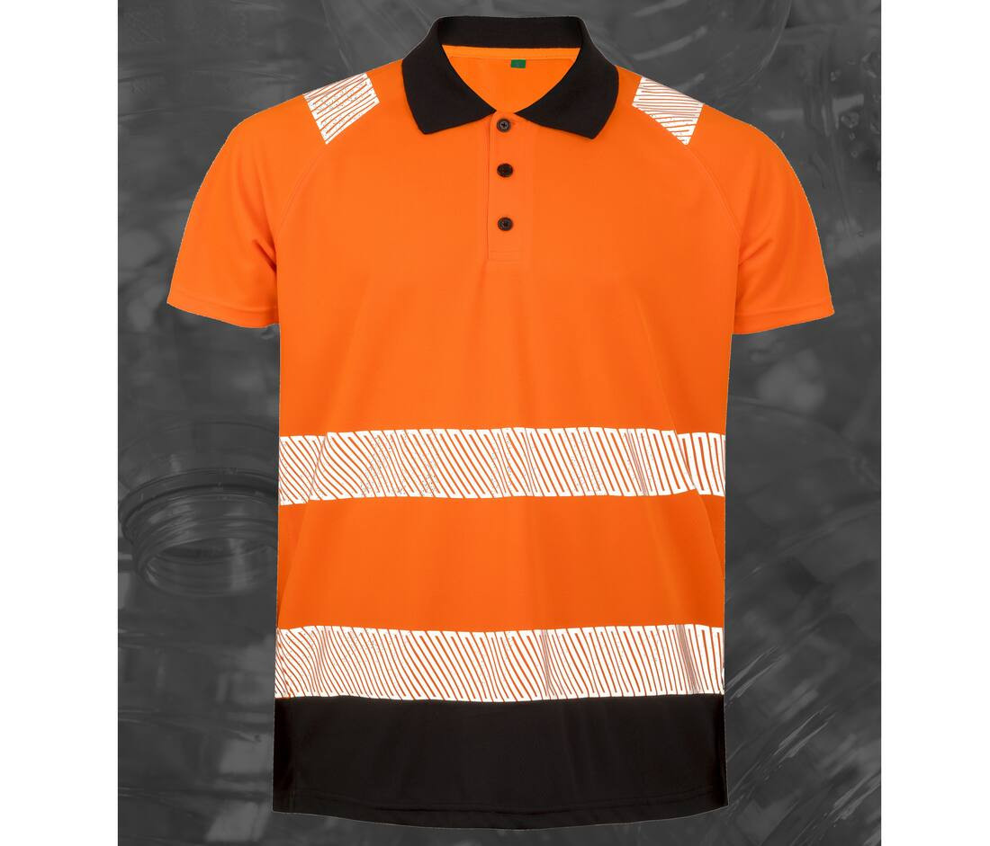 RESULT RS501X - Polo haute visibilité en polyester recyclé