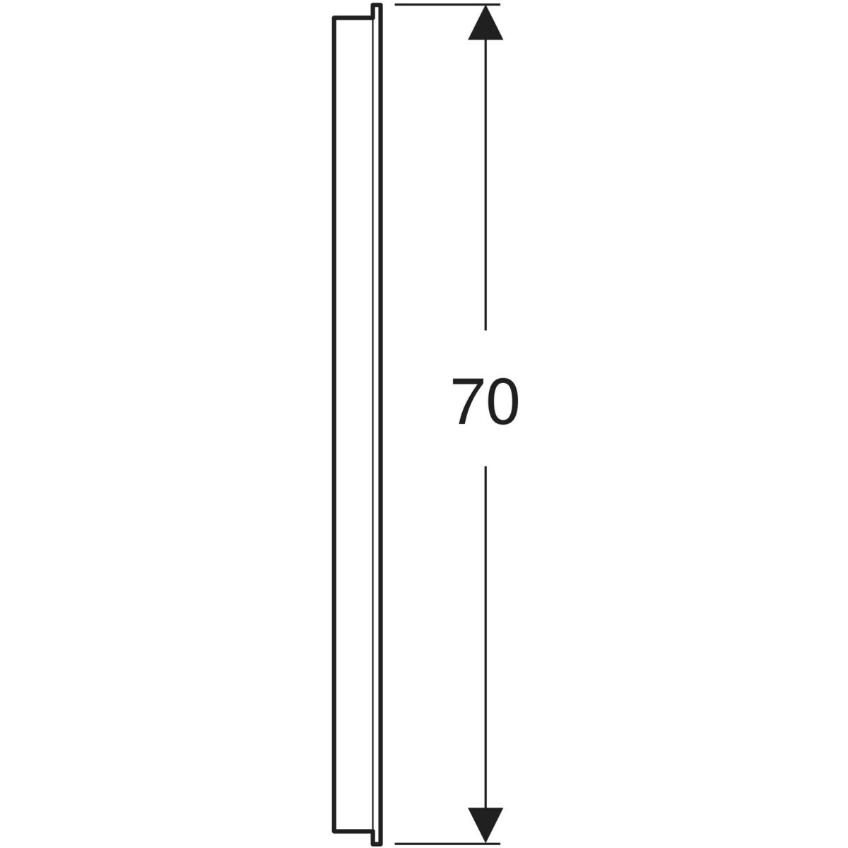 Geberit Option rechthoekige spiegel met verlichting 50x70cm