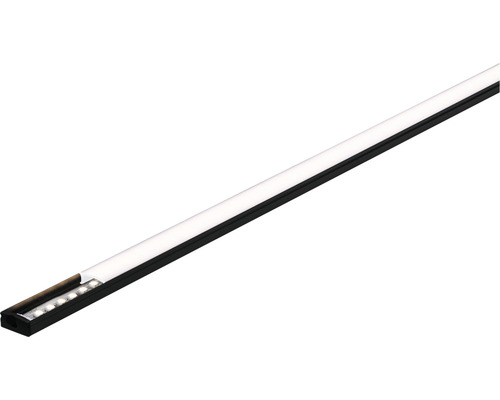 Paulmann aluminium profiel met witte diffuser, basis aluminium/zwart, 2,0 m