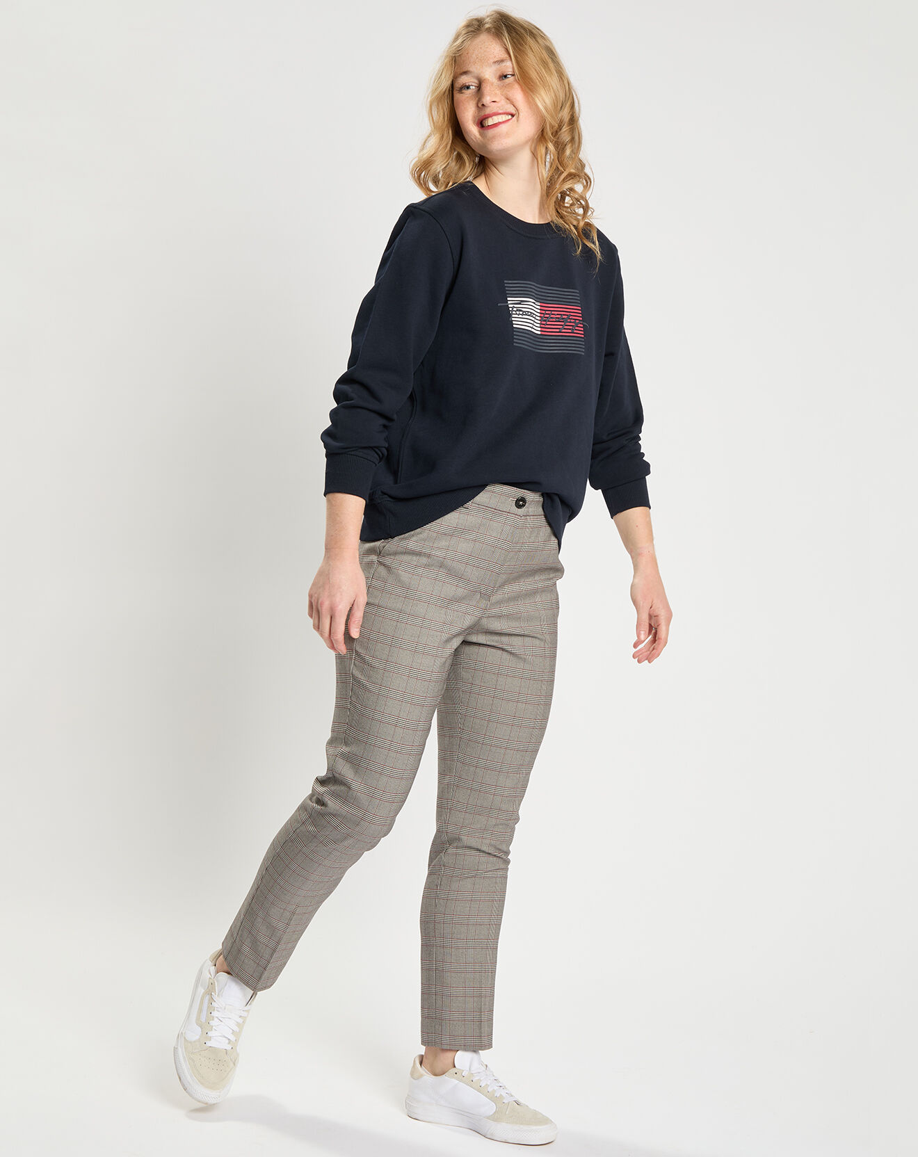 Tommy Hilfiger Sweat 100% Coton Bio  Flag bleu marine